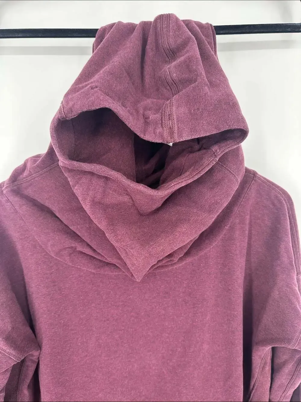 Lululemon Stress Less Hoodie - Size 6, Heather Bordeaux